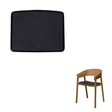 Non-reversible Luxury Seat cushion in Patina Leather for the Muuto Cover chair